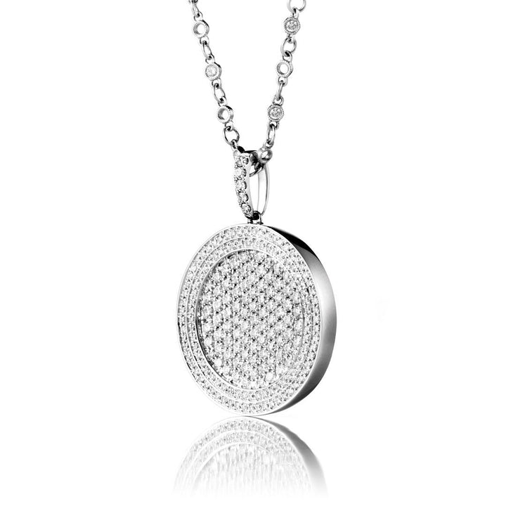 Saturn Anhänger aus 18K Gold, Rosegold oder Weißgold I Diamanten