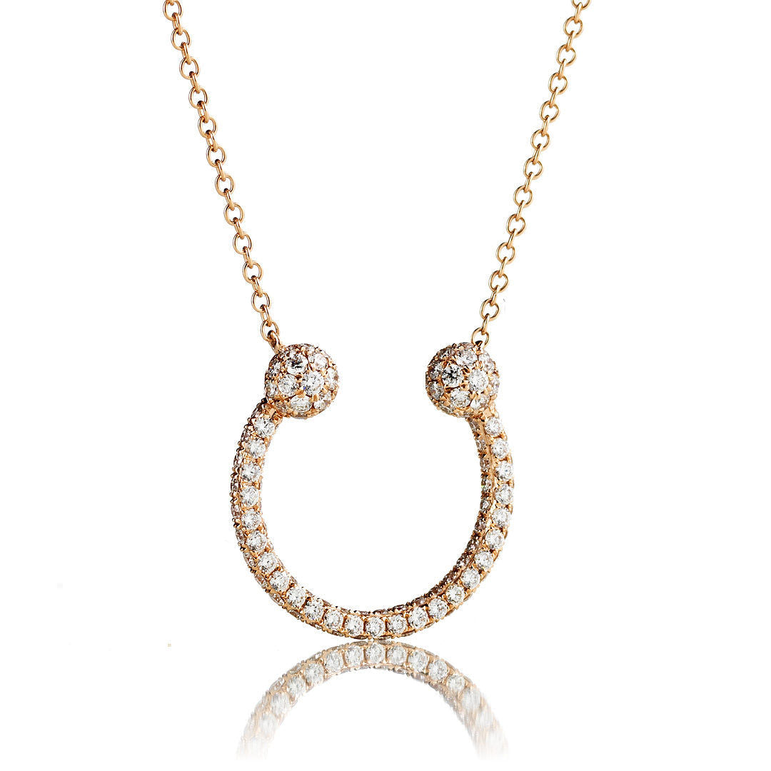 Harmony 18K Gold, Rosegold or Whitegold Necklace w. Diamonds