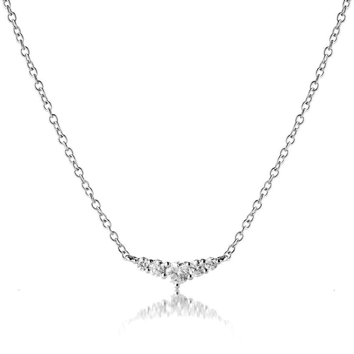Signature Five 18K Gold, Rosegold or Whitegold Necklace w. Diamonds