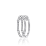 Creol 18K Gold, Rosegold or Whitegold Hoops w. Diamonds