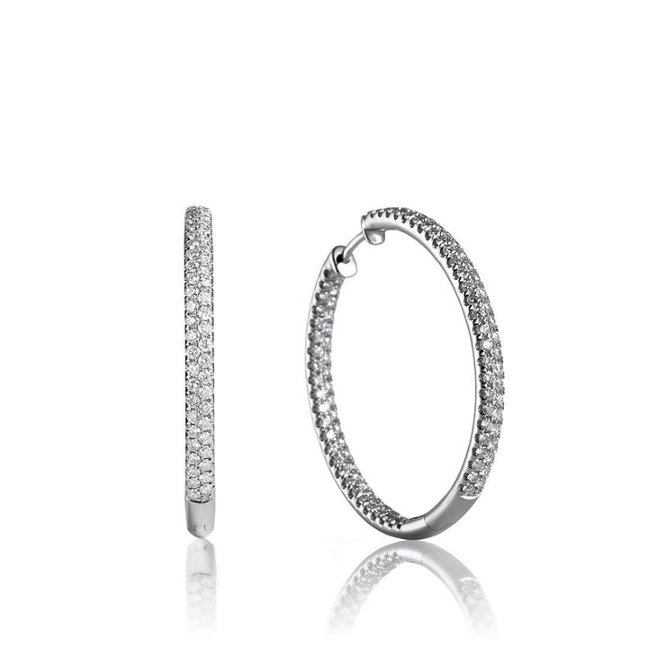 Conscious Two Drops Creolen 3cm aus 18K Gold, Rosegold oder Weißgold I Diamantenps Goldring aus 18K, Rosegold- oder Weißgold I Diamanten