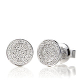 Globe 18K Gold, Rosegold or Whitegold Studs w. Diamonds