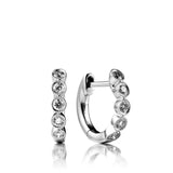 Signature Creol 18K Gold, Rosegold or Whitegold Hoops w. Diamonds