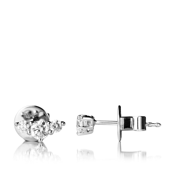 Signatur Three Ohrstecker aus 18K Gold, Rosé- oder aus Weißgold I Diamanten