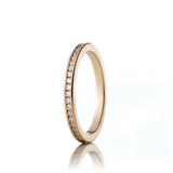 Eternity Narrow 18K Guld, Rosaguld eller Hvidguld Ring m. Diamanter