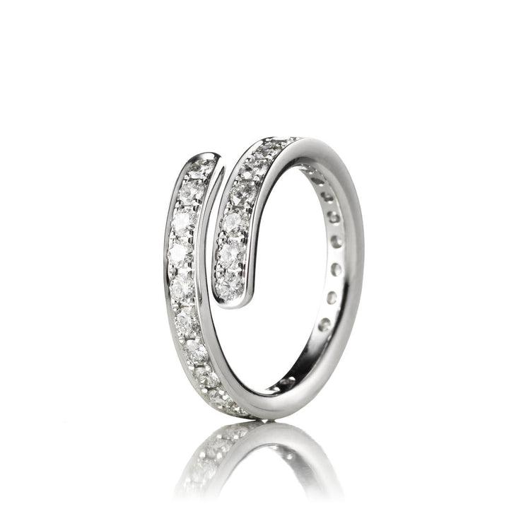 Spring kleiner Goldring aus 18K, Rosegold- oder Weißgold I Diamanten