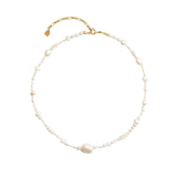 Collar Zenda 18K Gold Plated Necklace w. Pearls
