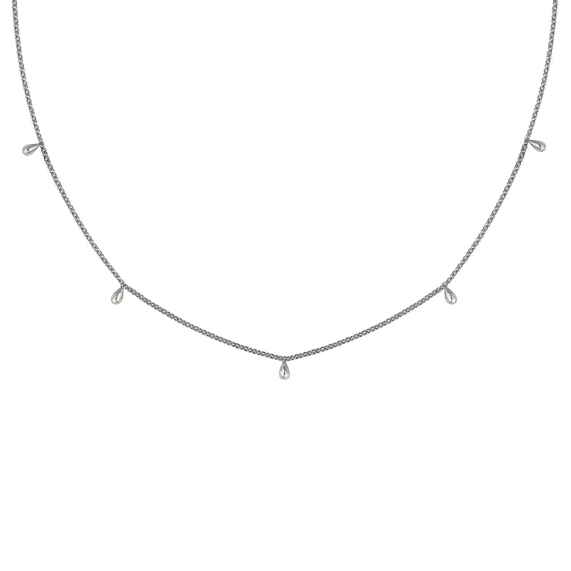 Mini Choker Drops 18K Whitegold Necklace