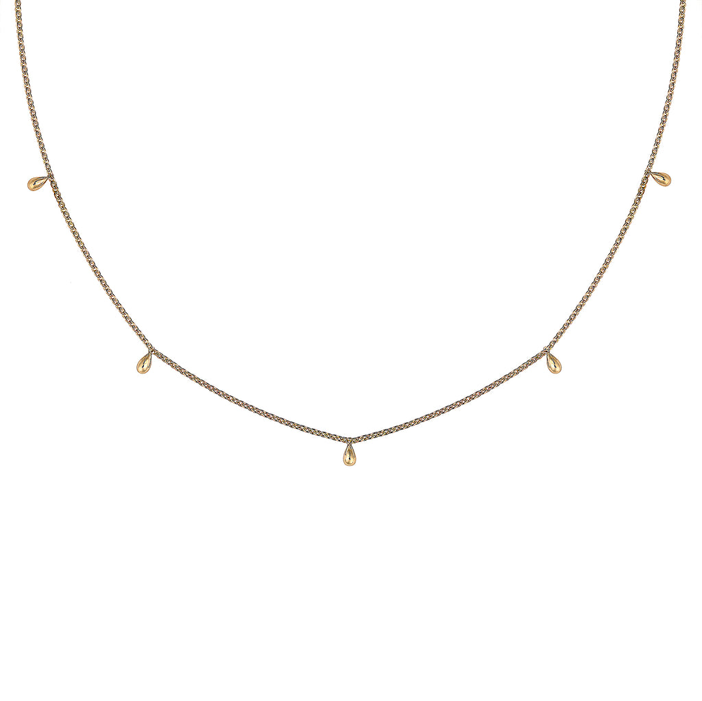 Mini Choker Drops 18K Gold Necklace
