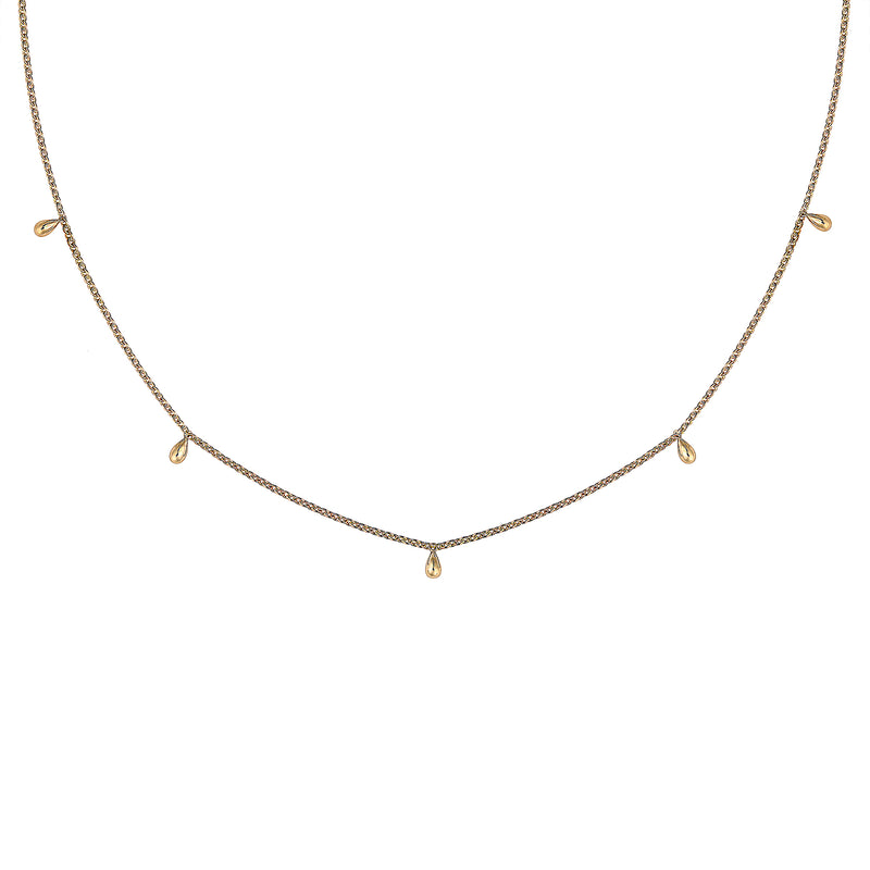 Mini Choker Drops 18K Gold Necklace
