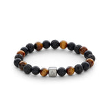 ColorUp Los Angeles (8mm) sølv Armbånd m. Onyx & Tigerøje