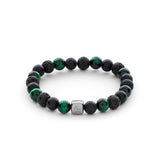 ColorUp Tuscany (8mm) sølv Armbånds m. Tigerøje & Onyx