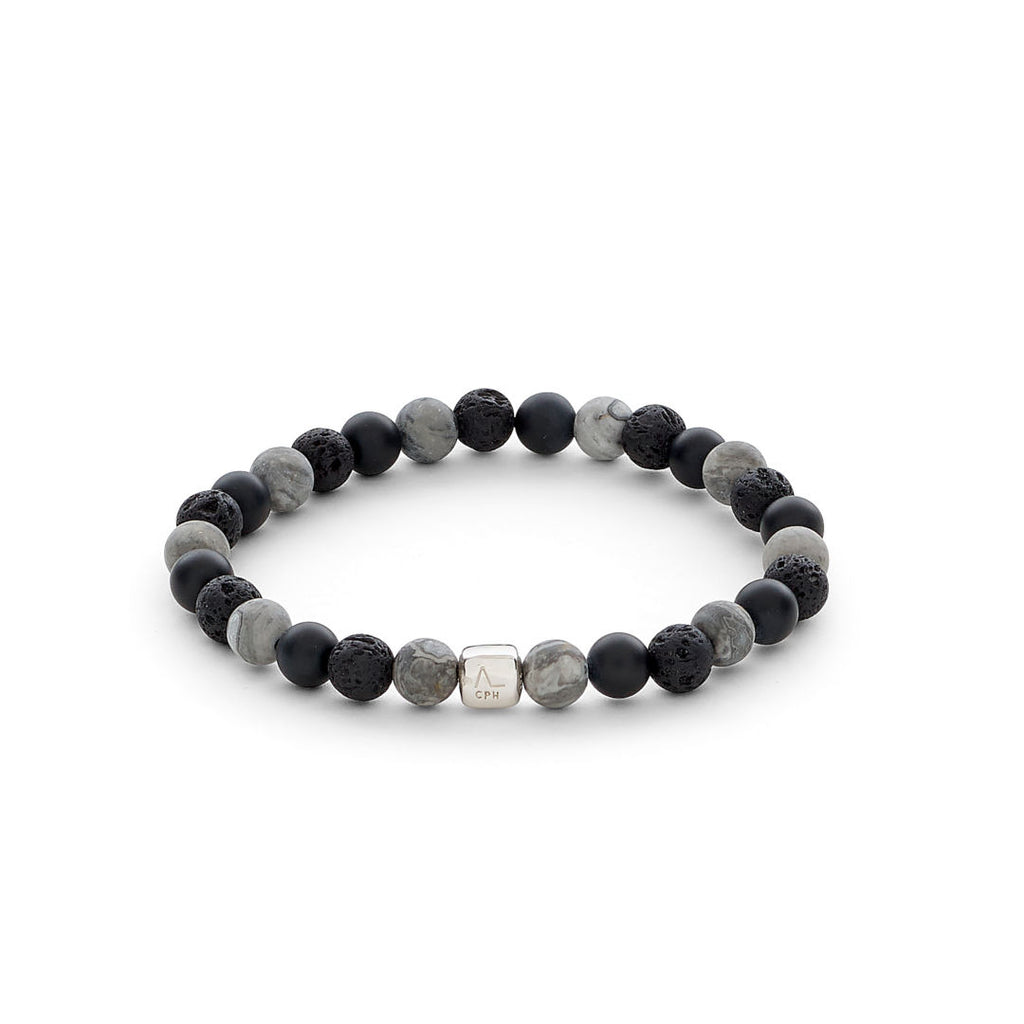 ColorUp Nuuk (6mm) Silver Bracelet w. Onyx