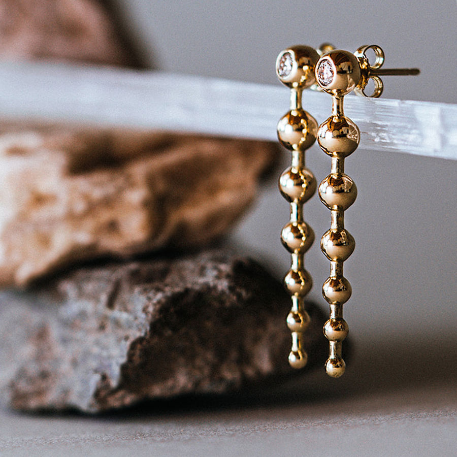 Cosmic Dreams 18K Guld Øreringe m. Lab-Grown Diamanter