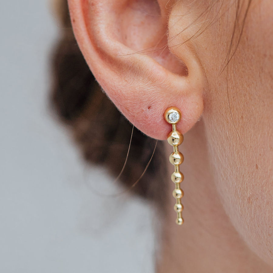 Cosmic Dreams 18K Guld Øreringe m. Lab-Grown Diamanter