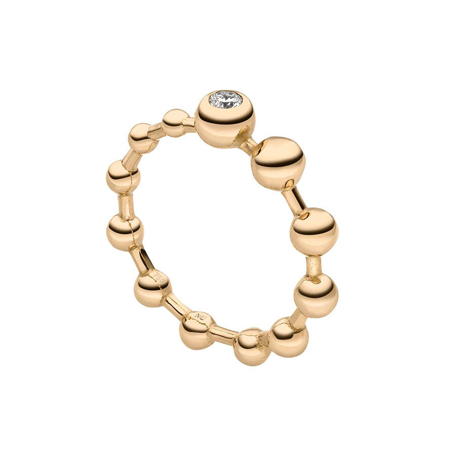 Cosmic Dreams 18K Gold Ring w. Lab-Grown Diamond