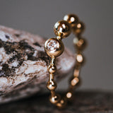 Cosmic Dreams 18K Gold Ring w. Lab-Grown Diamond