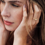 Cosmic Dreams 18K Gold Ring w. Lab-Grown Diamond