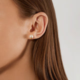 Cosmo Saturn Stud 18k Gold Ohrringe w. Perle