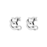 Wide Curb Sølv Hoops