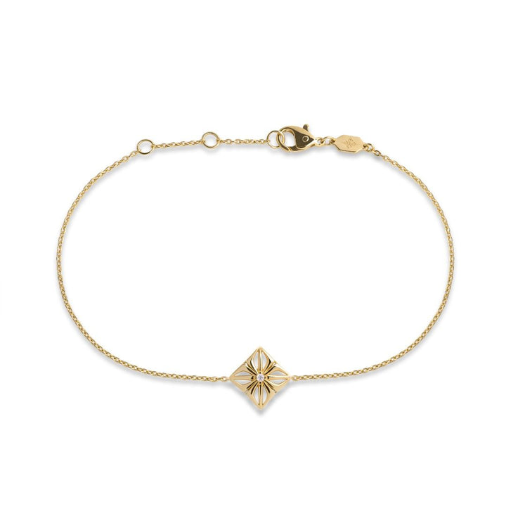 Diya Star of Shamballa 18K Gold Bracelet w. Diamond
