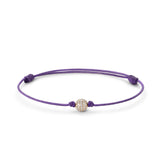 6mm Orb Purple 18K Gold Bracelet w. Diamonds