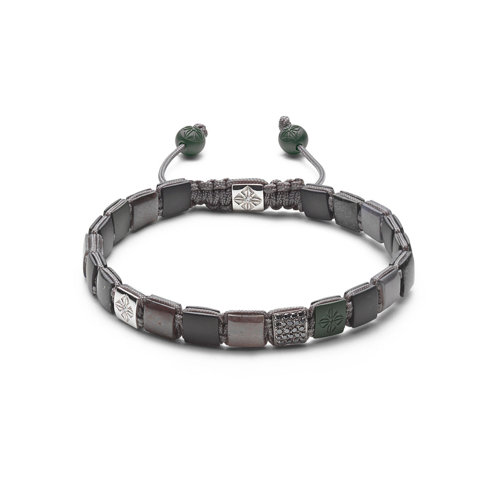 6 mm Schloß-Armand aus 18K schwarzem Rhodium beschichtetes Goldarmband mit Edels