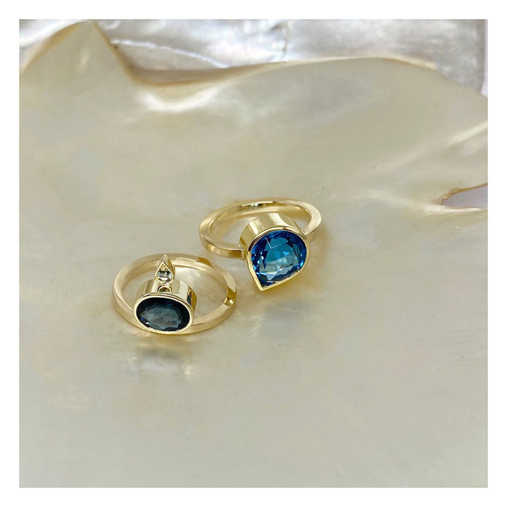 Orient 14K Gold Ring w. Tourmaline