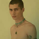 Kiwi Gemmy Bear 18K Whitegold Necklace w. Diamonds & Crystal