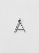 Diamant bogstav A 18K Hvidguld Halskæde eller Vedhæng m. Diamant