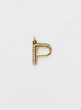Diamond Letter P 18K Gold Necklace or Pendant w. Diamond
