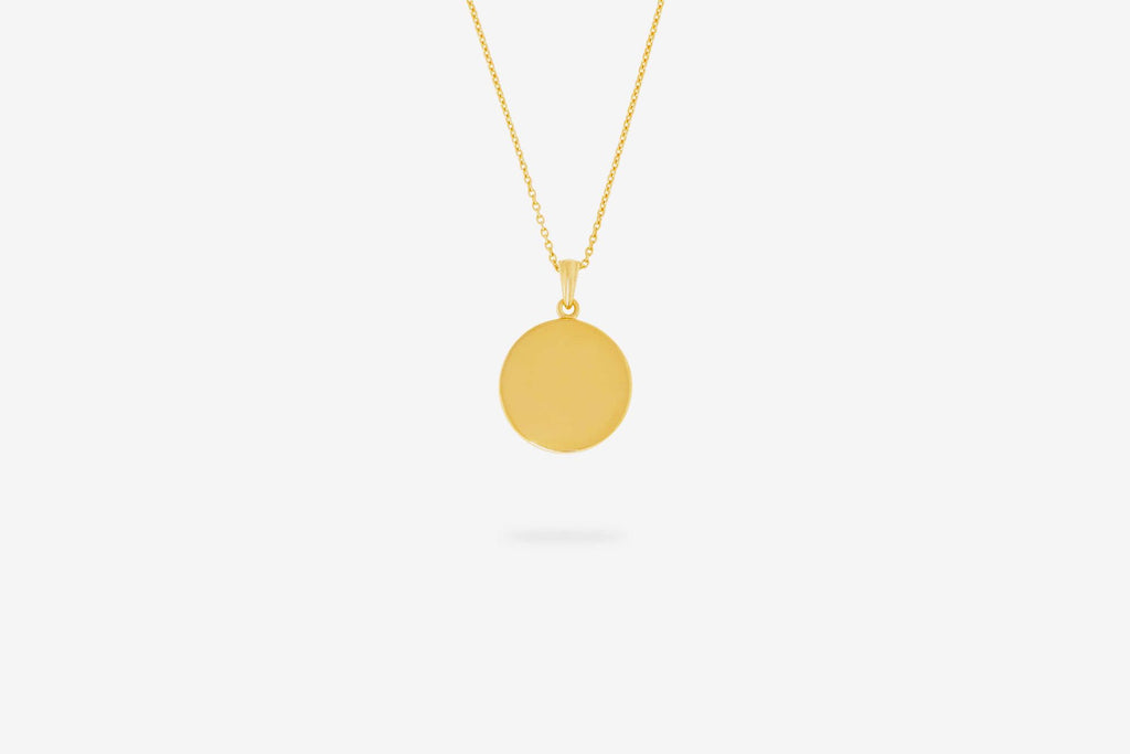 IX Anker 22K Gold Plated Pendant w. Onyx
