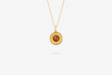 IX Anker 22K Gold Plated Pendant w. Tiger Eye