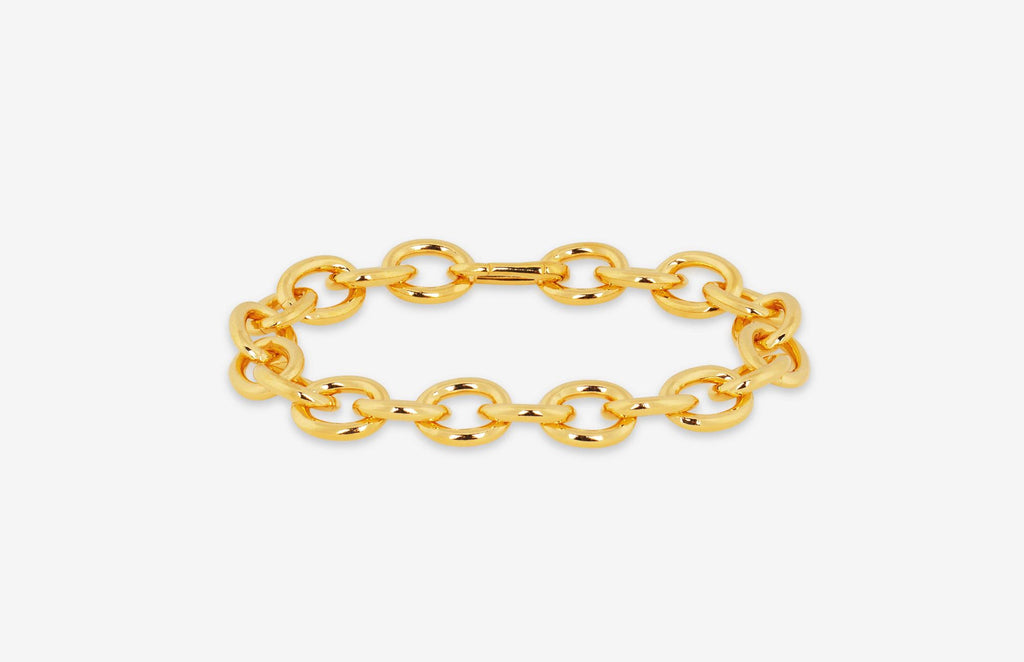 IX Luca 22K Gold Plated Bracelet