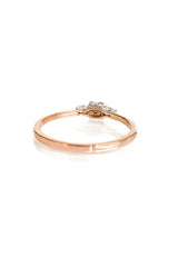 Drop 18K Rosegold & Whitegold Ring w. Diamonds