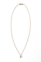 Drop 18K Gold Necklace w. Diamonds