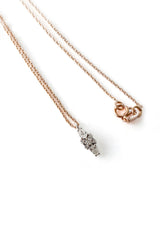 Drop 18K Gold Necklace w. Diamonds