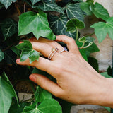 Candy Yellow Lemon 18K Gold Ring w. Sapphire & Diamonds