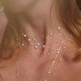 Danaé 18K Gold Necklace w. Diamond, 0.08 ct