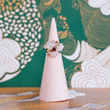 Cloud Collection 18K Rosegold Ring w. Diamonds, Quartz, Sapphires & Garnet