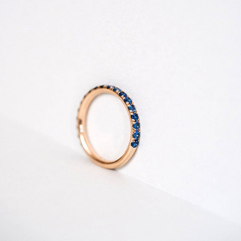 Candy Eternity Rose 18K Rosegold Ring w. Sapphires