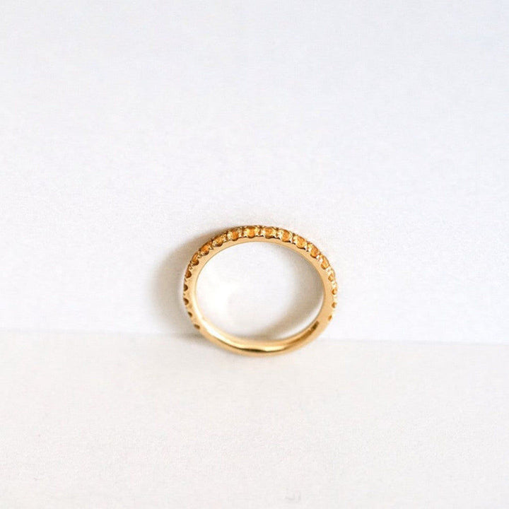 Candy Eternity Gul 18K Guld Ring m. Safirer