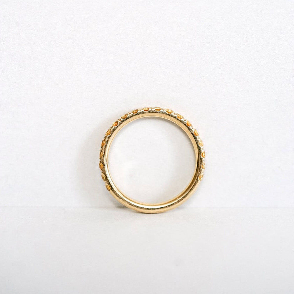 Candy Eternity Yellow 18K Gold Ring w. Sapphires