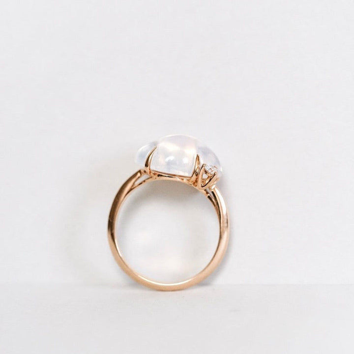 Cloud 18K Guld eller Rosaguld Ring m. Diamanter & Kvarts