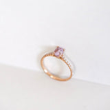 Candy Sweet Pink 18K Rosaguld Ring m. Safir & Diamanter