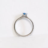 Candy Violete Blue 18K Hvidguld Ring m. Safir & Diamanter