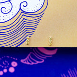 Essential Bliss 18K Gold Studs w. Sapphires
