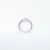 Candy Shades of Blue 18K Whitegold Ring w. Sapphires