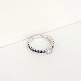 Candy Shades of Blue 18K Whitegold Ring w. Sapphires