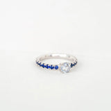 Candy Shades of Blue 18K Whitegold Ring w. Sapphires